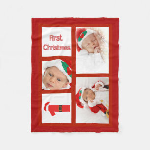 Foto-Fleece-Decke des Babys erste Weihnachts Fleecedecke