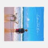 Foto-Fleece-Deckeln mit Text anpassen Fleecedecke (Vorderseite (Horizontal))