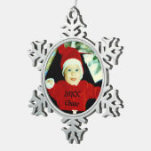 Foto-Flocke Schneeflocken Zinn-Ornament (Rechts)