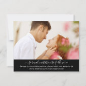 Foto Floral Beige Blush Gold Schwarz Save the Date Ankündigung (Rückseite)