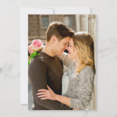 Foto Floral Beige Blush Rose Goldmedaille Hochzeit Einladung (Rückseite)