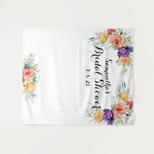 Foto "Floral Brautparty Background" Wandteppich (Vorderseite (Horizontal))