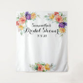 Foto "Floral Brautparty Background" Wandteppich (Vorderseite)