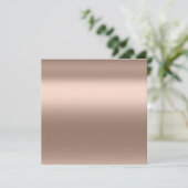 Foto Floral Frame Rose Gold Royal Einladung (Stehend Vorderseite)