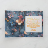 Foto Floral Holiday Gruß Karte (Innenseite)