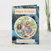 Foto Floral Holiday Gruß Karte (Vorderseite)