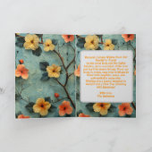 Foto Floral Holiday Gruß Karte (Innenseite)