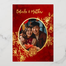 Foto Floral Line Chinesische Hochzeit