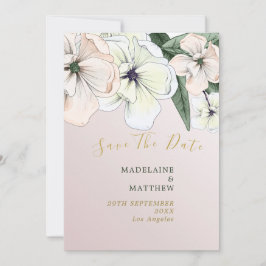 Foto Floral Magnolia Save the Date blush