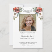 Foto Floral Rosary Beerdigung Beileid Beileid Dankeskarte (Rückseite)