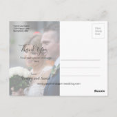 Foto Floral Rustic Floral Wedding Vielen Dank Postkarte (Rückseite)