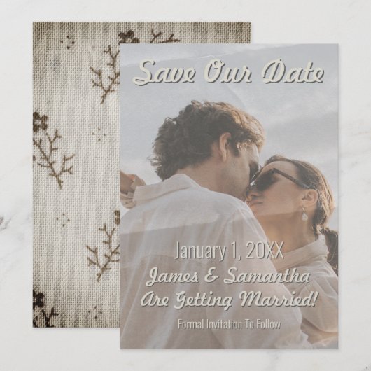 Foto Floral Save the Date (Vorne/Hinten)