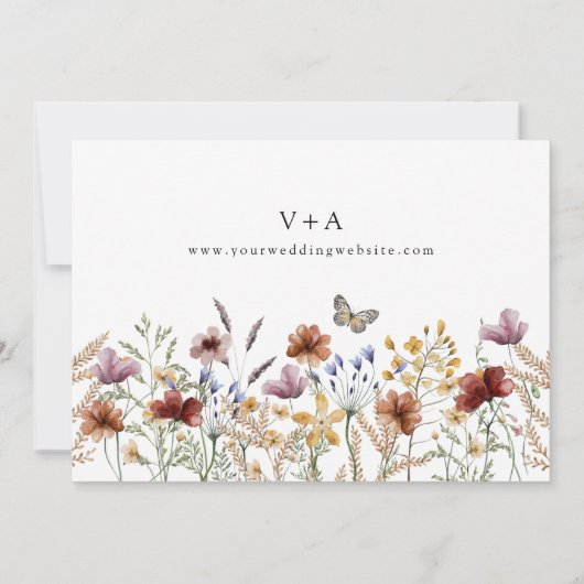 Foto Floral Save the Date (Rückseite)