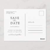 Foto Floral Save the Date Postkarte (Rückseite)