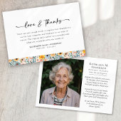 Foto Floral Script Beerdigung Dankeskarte