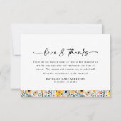 Foto Floral Script Beerdigung Dankeskarte (Vorderseite)