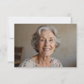 Foto Floral Script Beerdigung Dankeskarte (Rückseite)