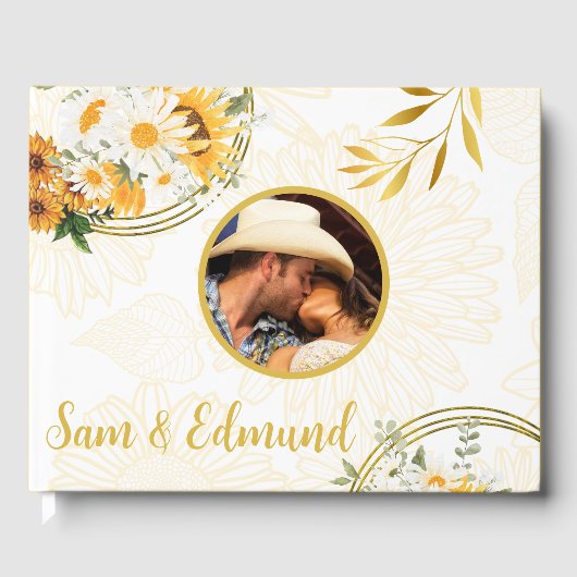 Foto Floral - Sunflowers & Daisies Gästebuch (Vorderseite)