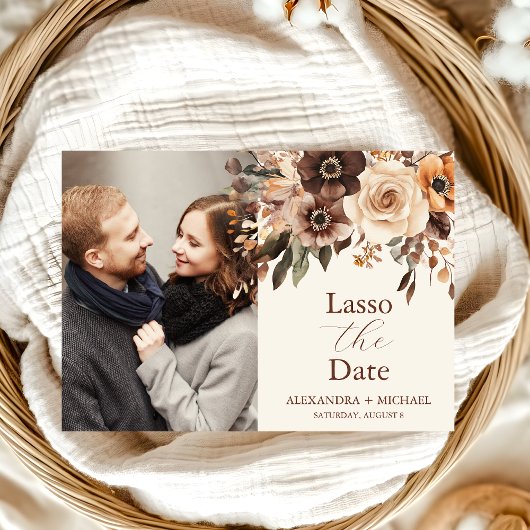 Foto Floral Terracotta Wedding Save The Date
