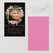 Foto florales Gebet Karte Gedenkfeier Lif (Vorne/Hinten)