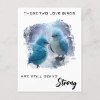 *~* FOTO Fluffy Love Birds AP54 Jahrestag