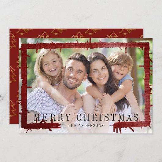 Foto Foil Rahmen Frohe Weihnachten (Vorne/Hinten)