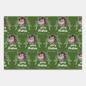 Foto Foliage Frohe Weihnachten Geschenkpapier Set (Vorderseite 2)