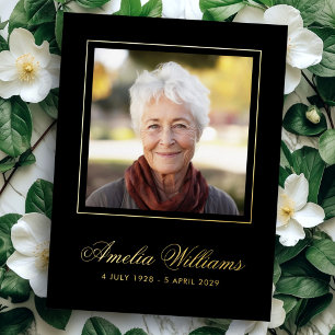 Foto Folie Rand Beileid Schwarz Dankeschön Karte