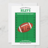 Foto Football Geburtstag Einladung (Rückseite)