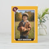 Foto Football Party Geburtstag Einladung (Stehend Vorderseite)