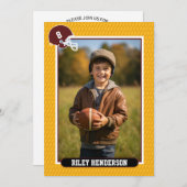 Foto Football Party Geburtstag Einladung (Vorne/Hinten)