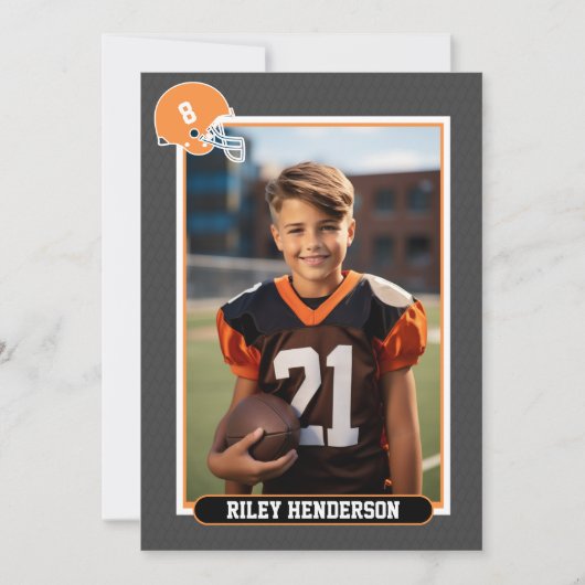 Foto Football Party Geburtstag Einladung (Vorderseite)