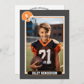 Foto Football Party Geburtstag Einladung (Vorne/Hinten)