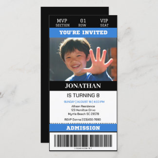 Foto Football Ticket Geburtstag Einladung