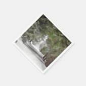 Foto "Forest Road Snow Pine Tree" Serviette (Ecke)