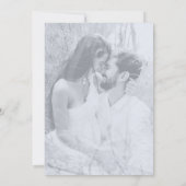 Foto Formal Dusty Blue Beide Eltern Hochzeit Einladung (Rückseite)