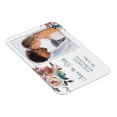 Foto Formal Dusty Blue Wine Burgundy Floral Magnet (Rechte Seite)