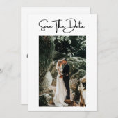 Foto Formal Elegante Moderne Hochzeit retten das D Save The Date (Vorne/Hinten)