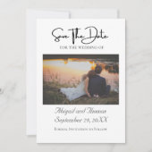 Foto Formal Elegante Moderne Moderne Save the Date (Vorderseite)