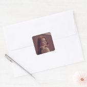Foto-Fotograf-Designer scannt QR-Code Geschäft Quadratischer Aufkleber (Umschlag)