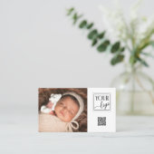 Foto-Fotograf für benutzerdefinierte Logo-QR-Code Visitenkarte (Stehend Vorderseite)
