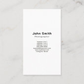 Foto & Fotograf - Vertikale Visitenkarte (Rückseite)