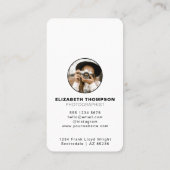 Foto Fotografy Stylish Fotograf QR Code Visitenkarte (Rückseite)