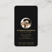 Foto Fotografy Stylish Fotograf QR Code Visitenkarte (Rückseite)