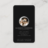 Foto Fotografy Stylish Fotograf QR Code Visitenkarte (Rückseite)