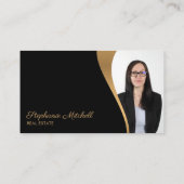 Foto Fotovorlage hinzufügen Real Anwesen Agent ein Visitenkarte (Rückseite)