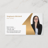 Foto Fotovorlage hinzufügen Real Anwesen Agent ein Visitenkarte (Vorderseite)