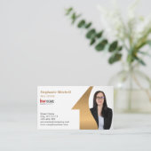 Foto Fotovorlage hinzufügen Real Anwesen Agent ein Visitenkarte (Stehend Vorderseite)