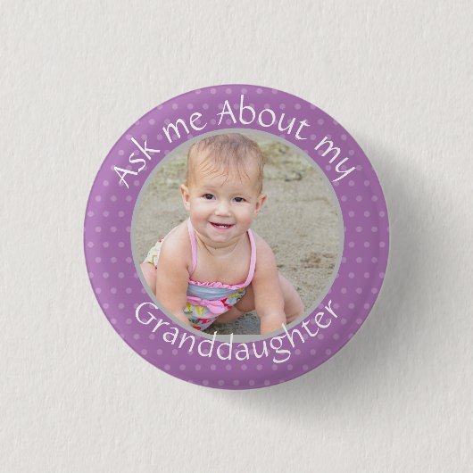 Foto Frag über meine Enkelin-Taste hinzufügen Button (Vorderseite)