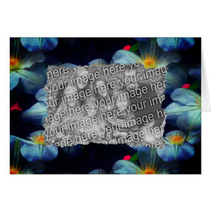 Foto-Frame-Karte von White Clematics Blume